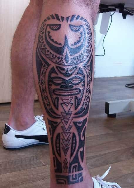 celtic leg tattoo