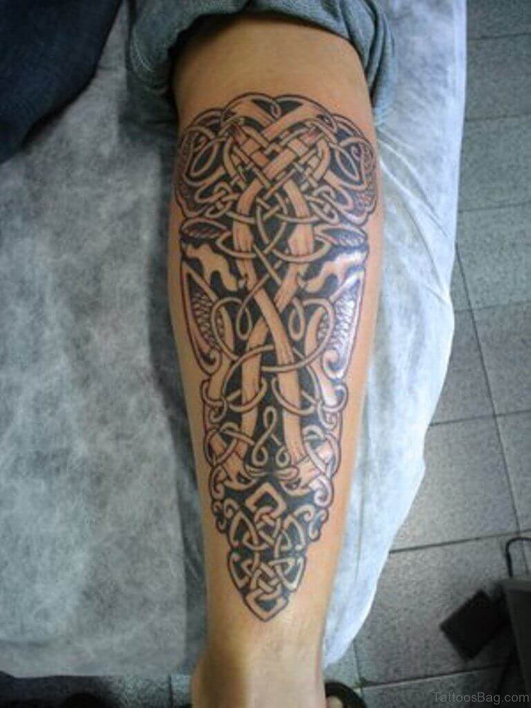 celtic leg tattoo