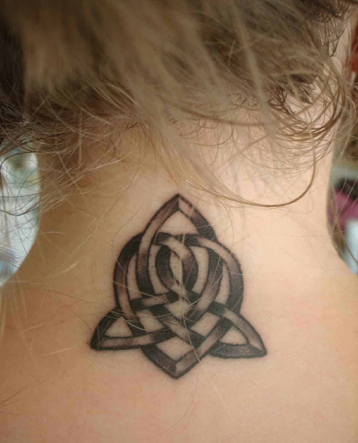 celtic tattoo on neck