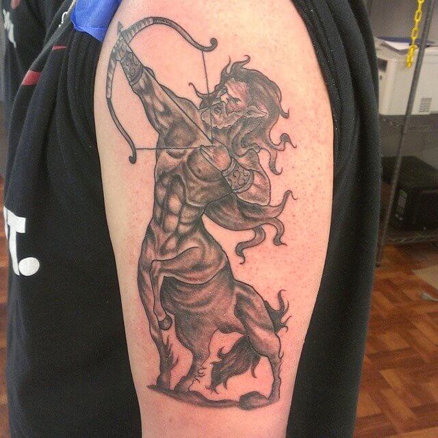 centaur sagittarius tattoo on arm