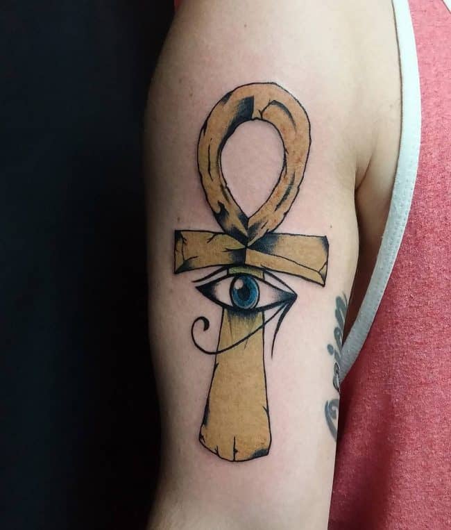 Tattoo design: ankh symbol combined with an anchor on Craiyon