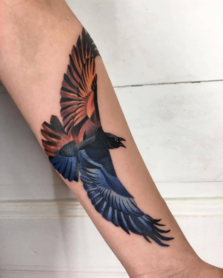 100 Inspirational Raven & Crow Tattoo Ideas