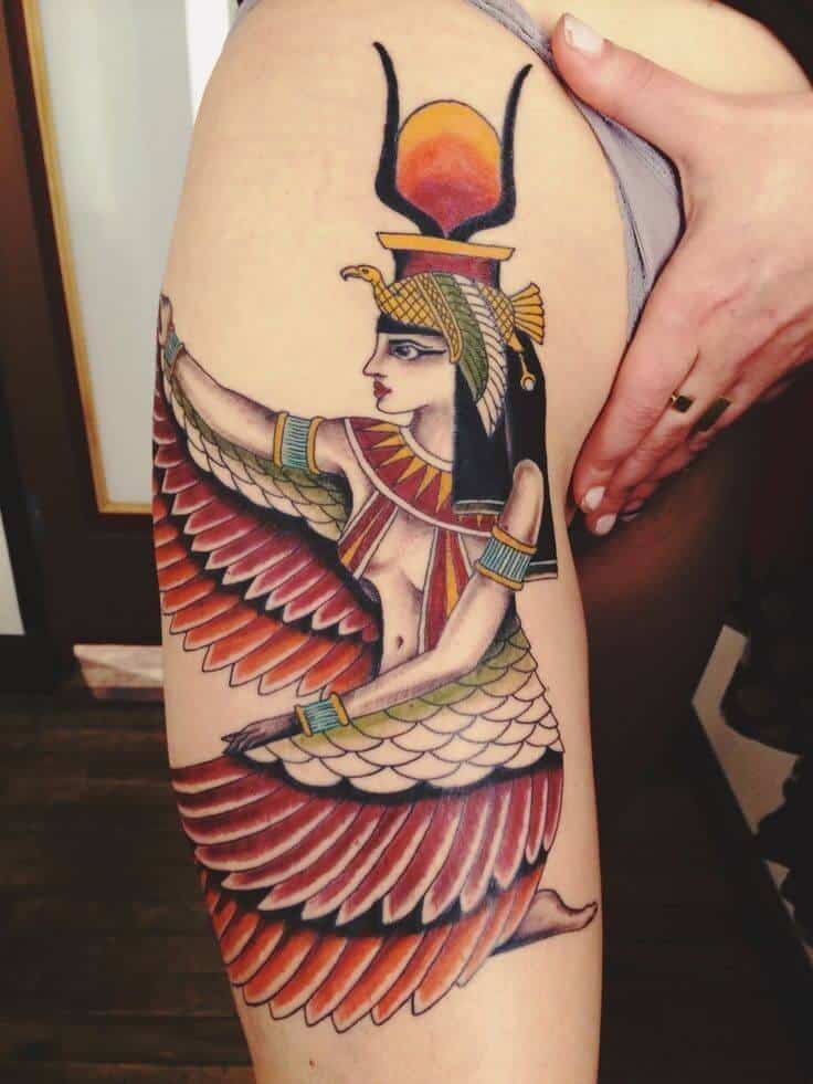 colored egyptian tattoo