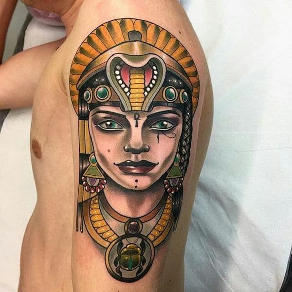 colored egyptian tattoo