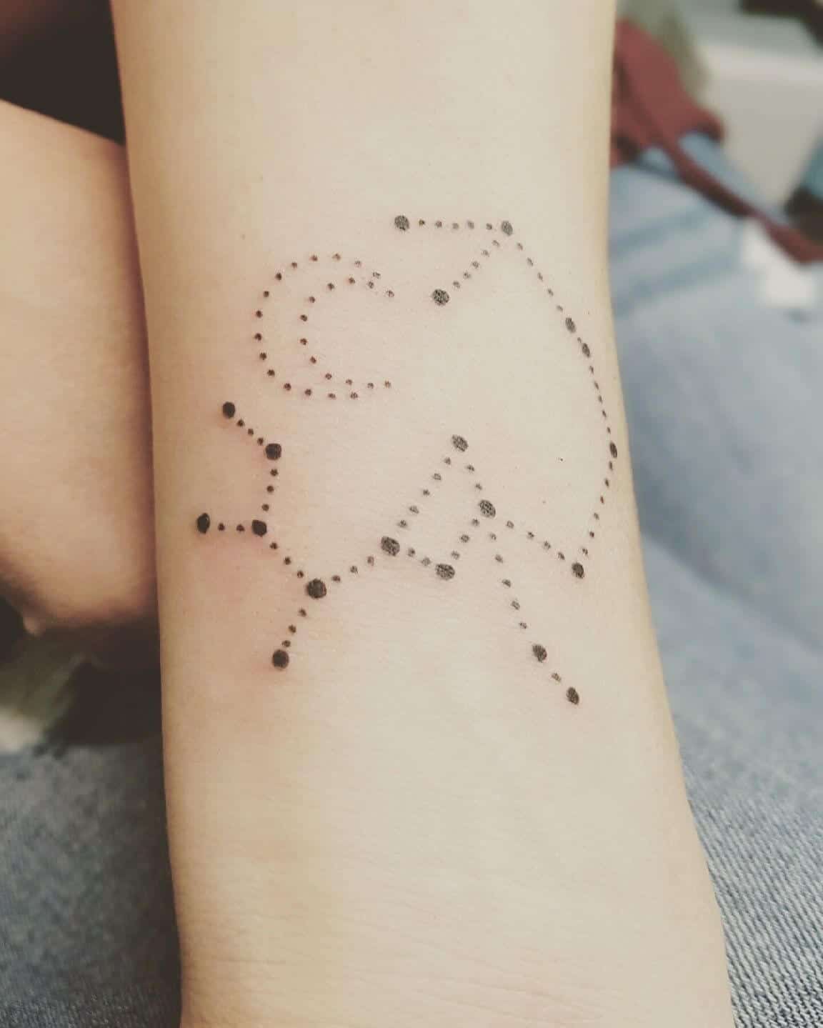 constellation sagittarius tattoo on arm