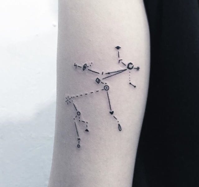 constellation sagittarius tattoo on arm