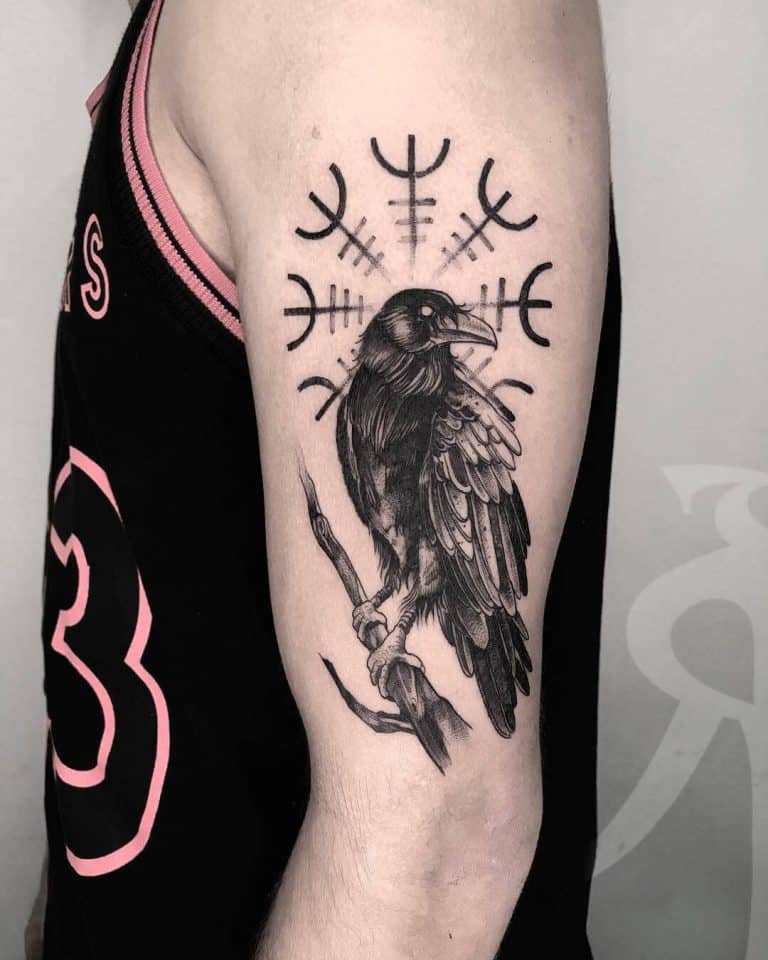 100 Inspirational Raven & Crow Tattoo Ideas