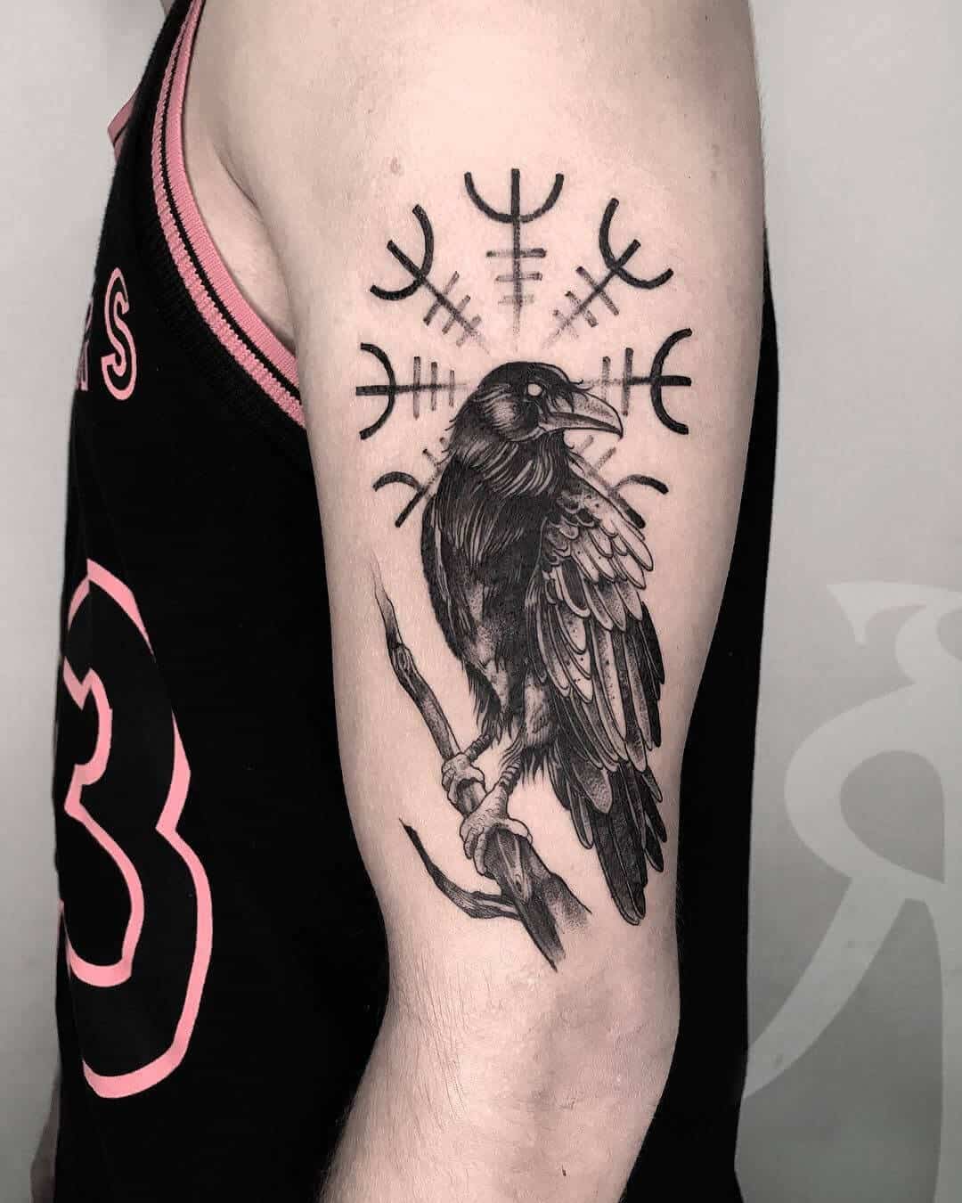 A raven and skull for Devon - Dolly's Skin Art Tattoo Kamloops BC