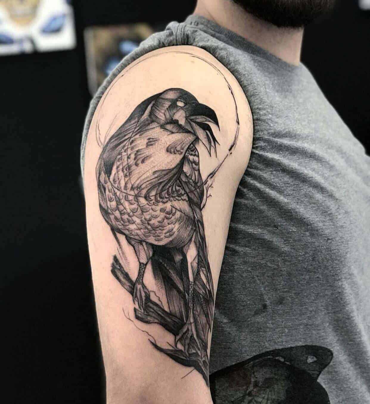 Raven Tattoo - 200+ Crow Tattoo Designs To Inspire You - Tattoo Stylist