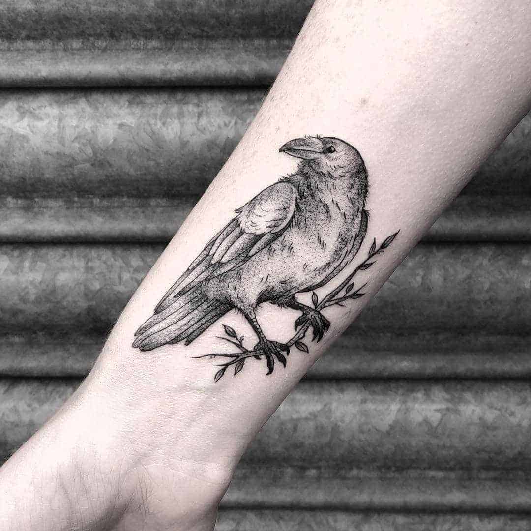 Inspirational Raven Crow Tattoo Ideas Ultimate Guide Vanhoahoc Vn En