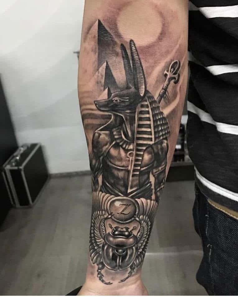 egyptian arm tattoo