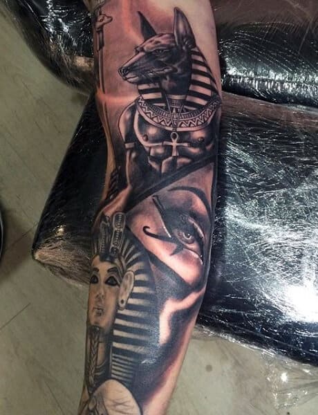 egyptian arm tattoo