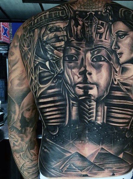 pharaoh chest tattoos