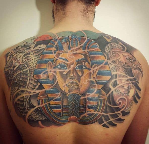 egyptian back tattoo