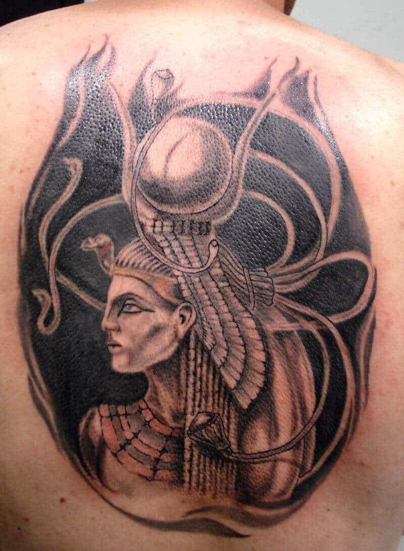 egyptian back tattoo