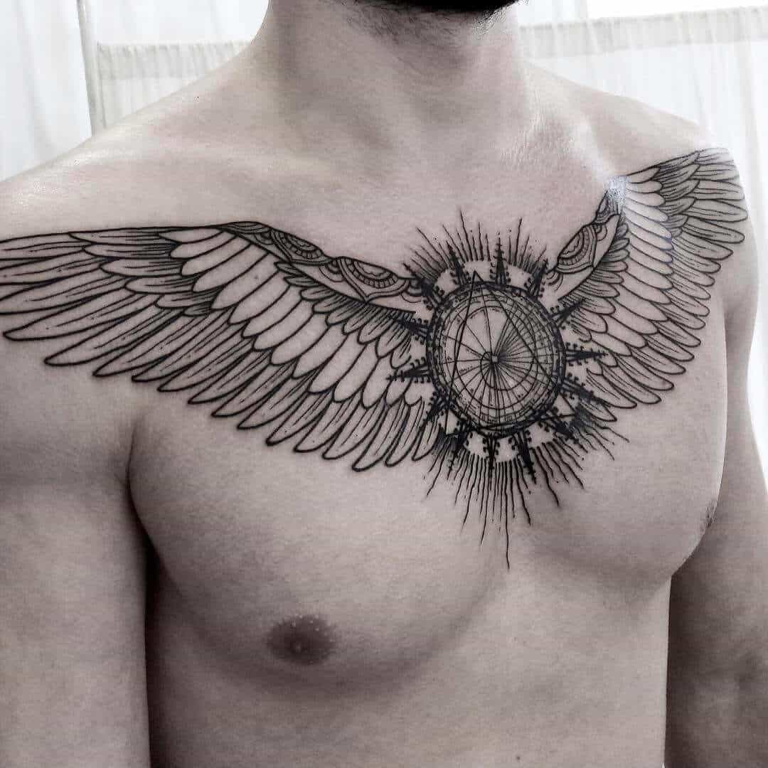 egyptian chest tattoo