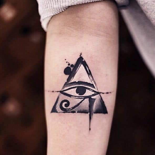 eye of horus tattoo on arm