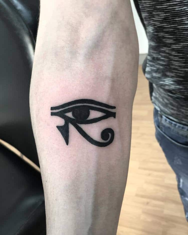 eye of horus tattoo on arm