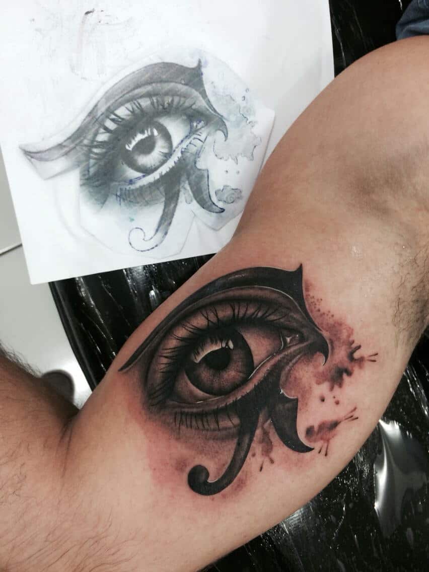 The meaning of the Eye of Horus tattoo history photo drawings sketches