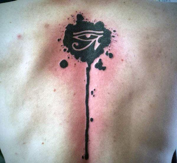 eye of horus back tattoo