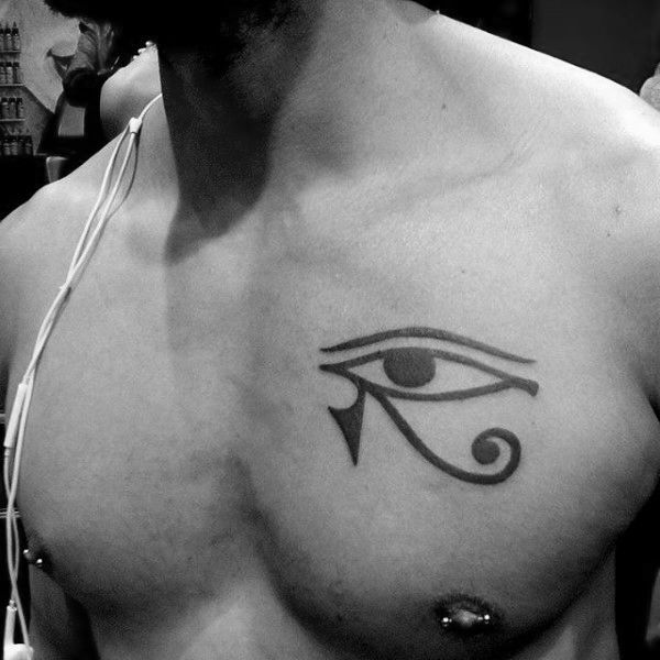 eye of horus chest tattoo