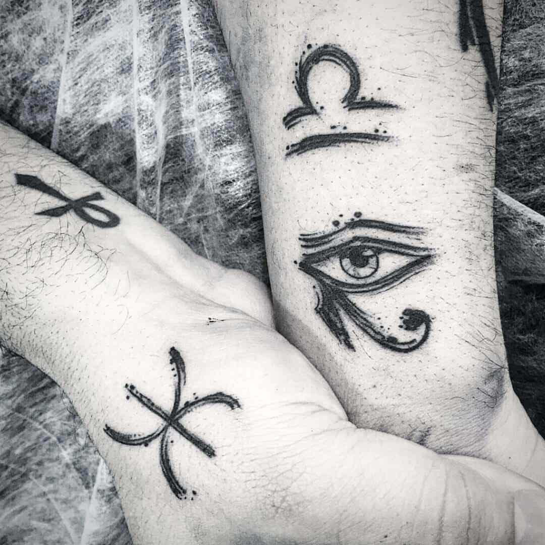 eye of horus tattoo on wrist