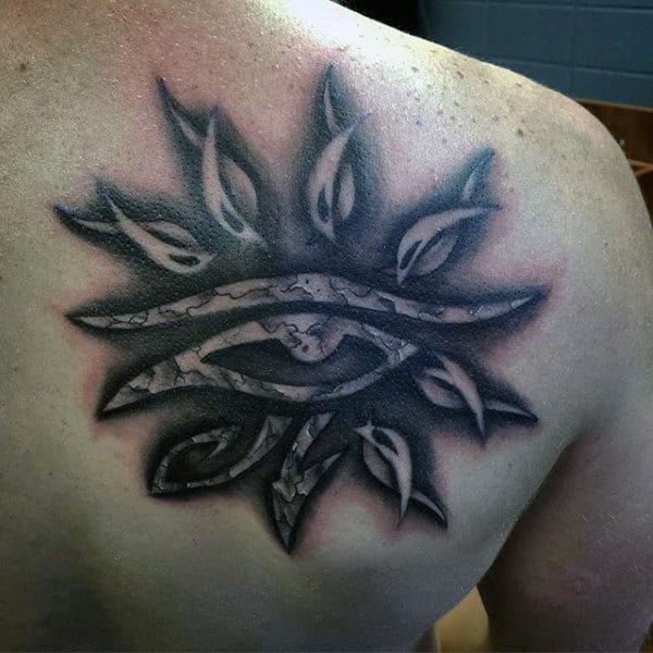 eye of horus tattoo on back