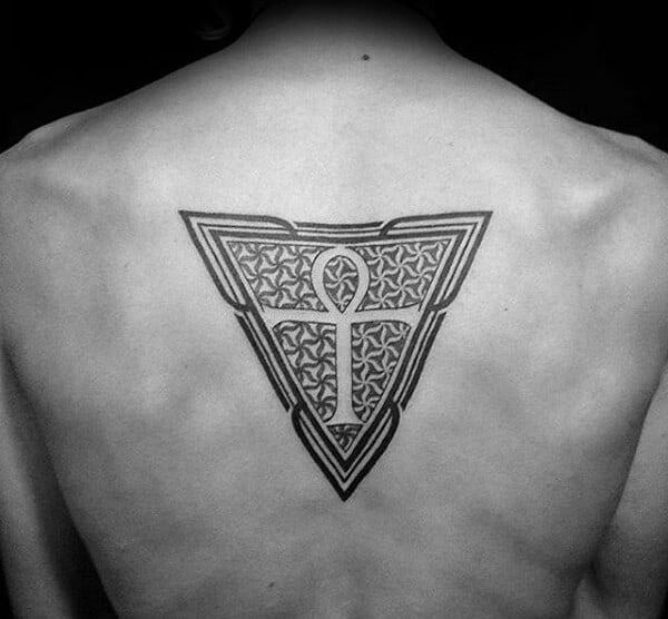 geometric ankh tattoo