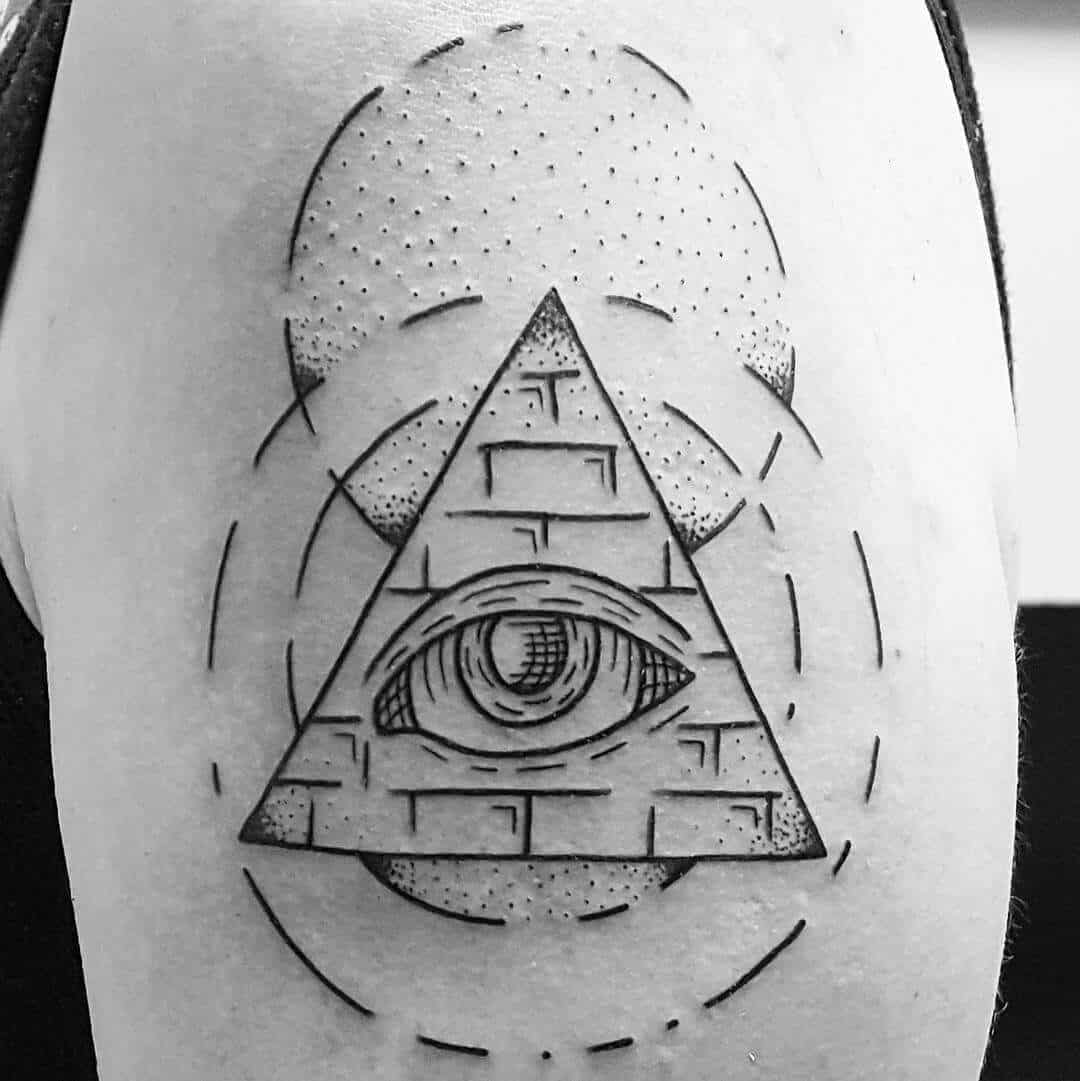 simple pyramid tattoo