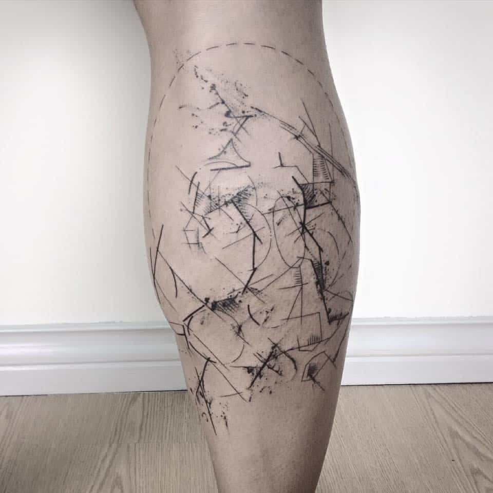geometric sagittarius tattoo