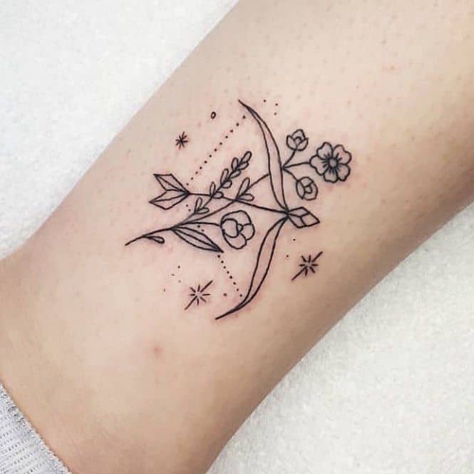 girly sagittarius tattoo