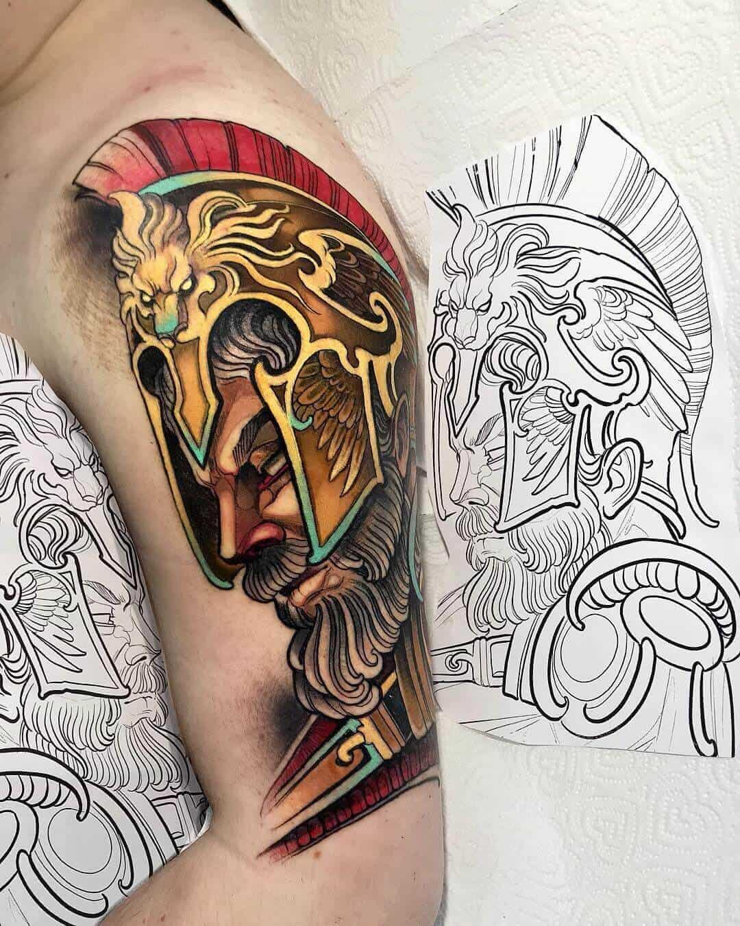 god of war arm tattoo.