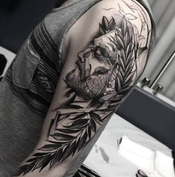 god of war tattoo on arm