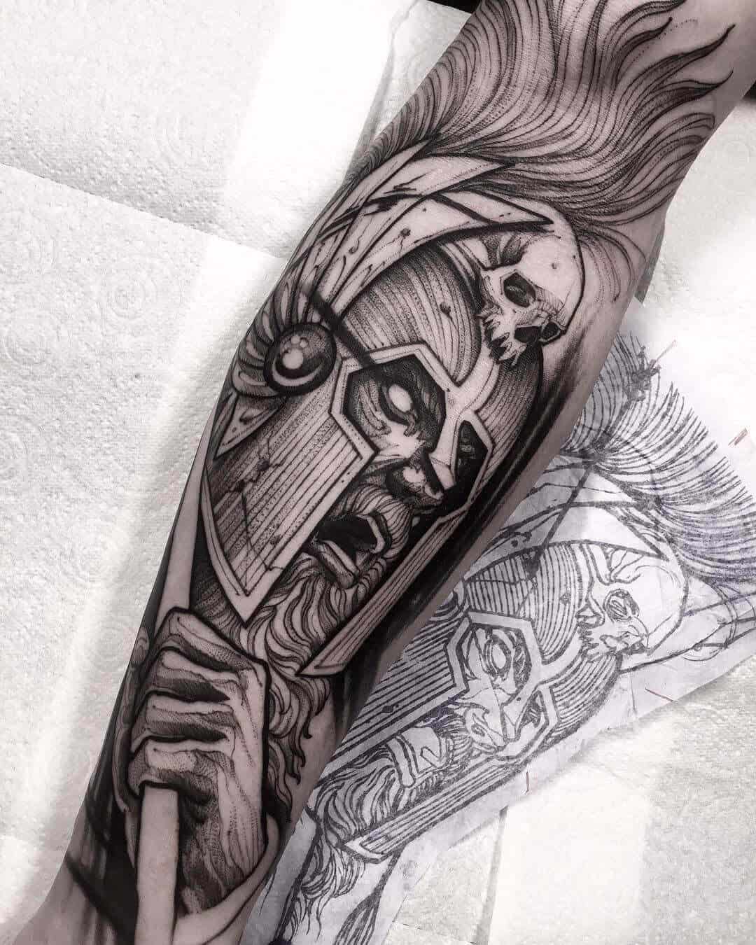 god of war arm tattoo