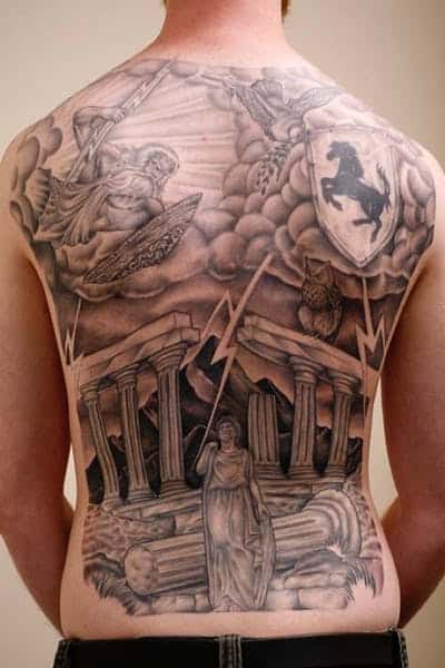 god of war back tattoo