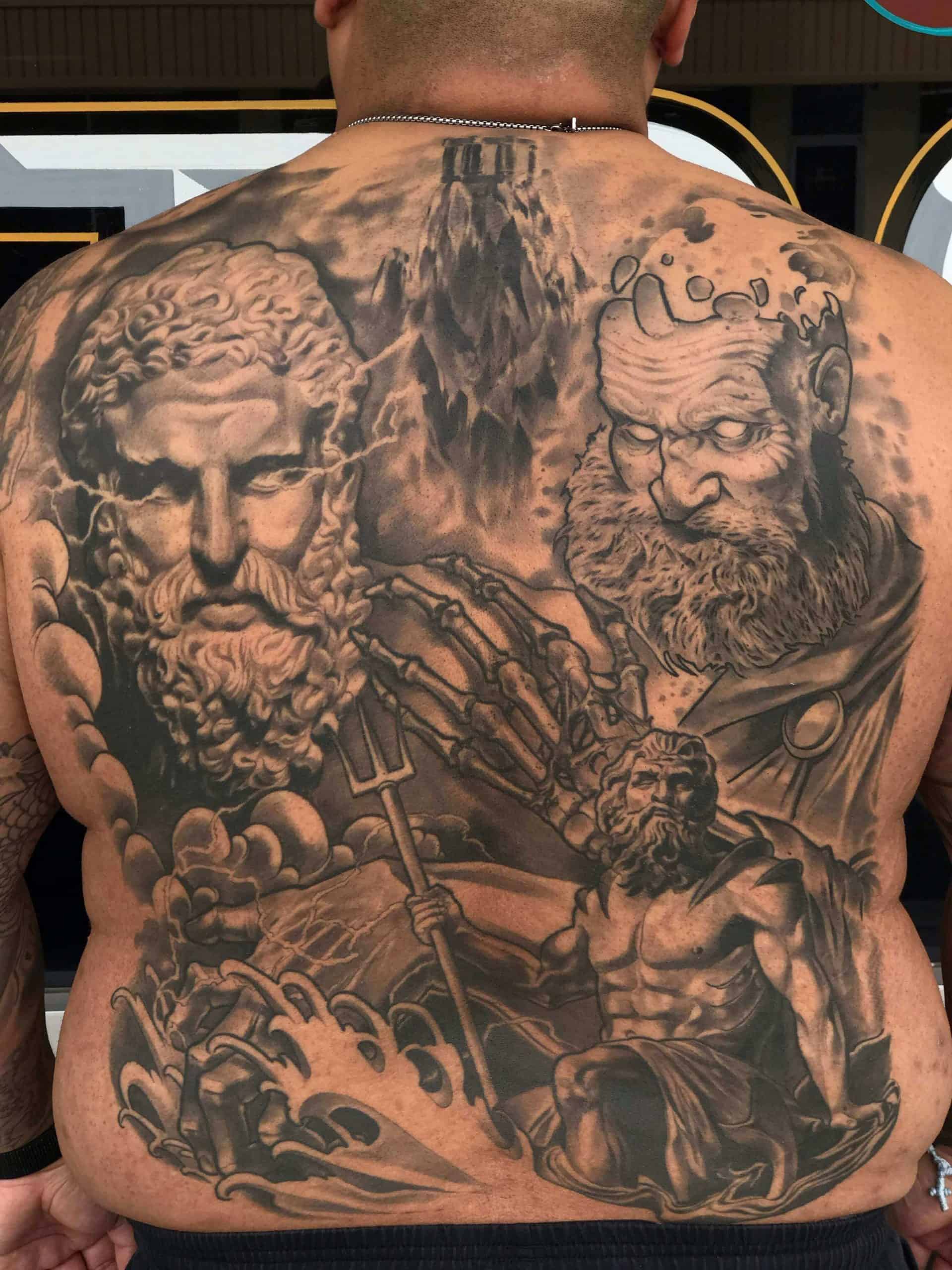 god of war back tattoo
