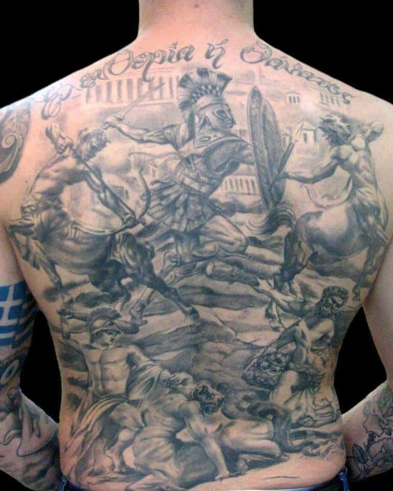 god of war back tattoo