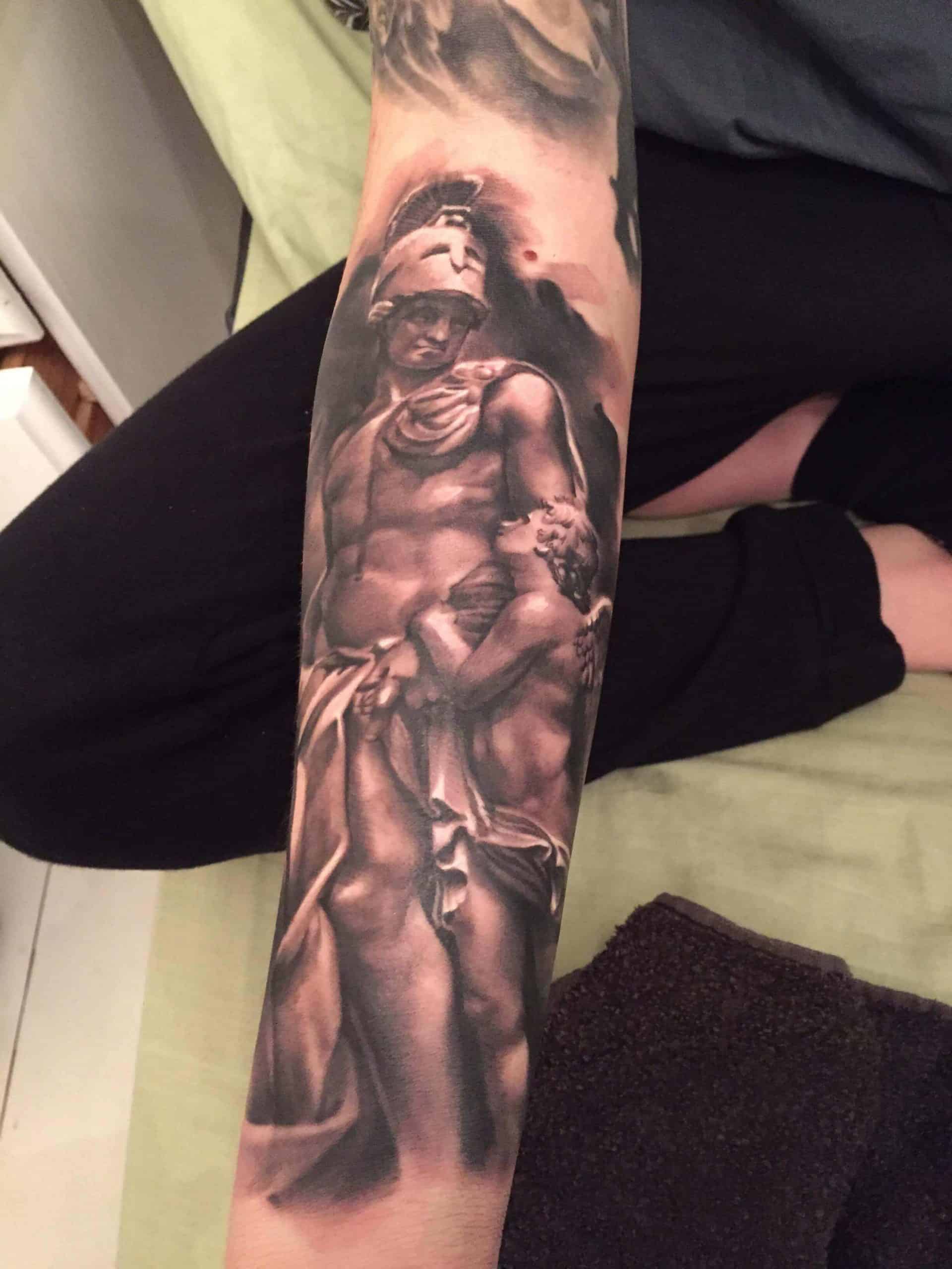 Greek mythology sleeve done by me Anja Ferencic, Forever yours tattoo  parlour, Opatija. : r/tattoos