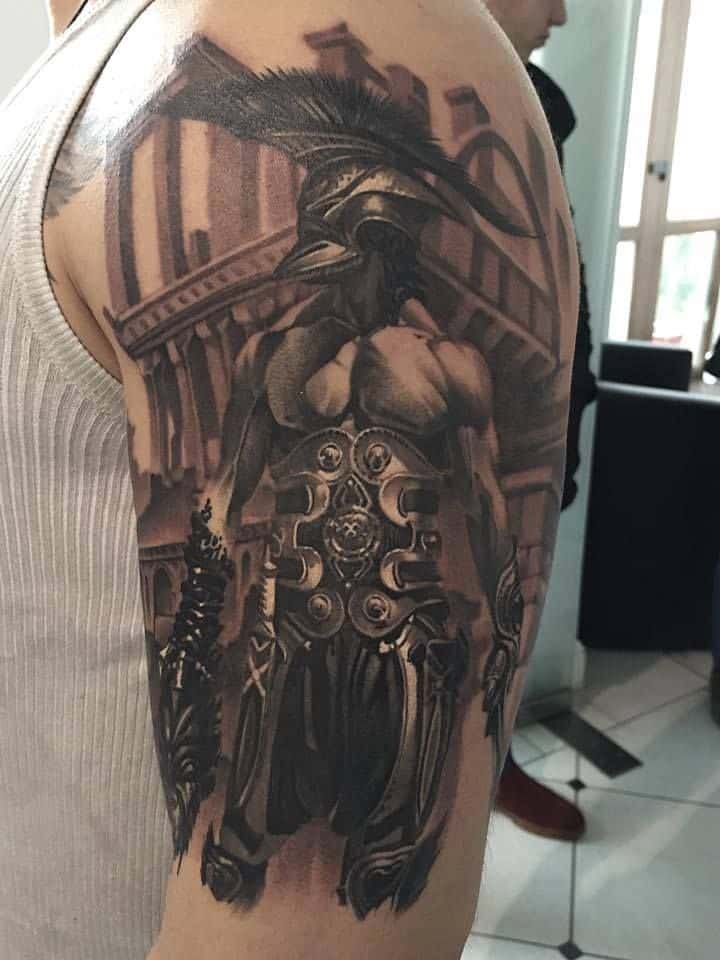 God Of War Tattoo A few weeks ago i asked for ideas on a god of war tattoo  it was my first one so i didnt know what to look for and