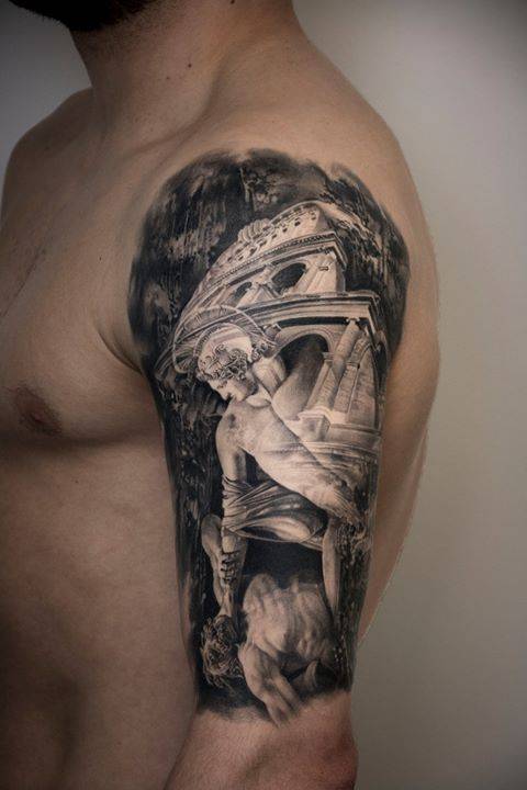 god of war sleeve tattoo