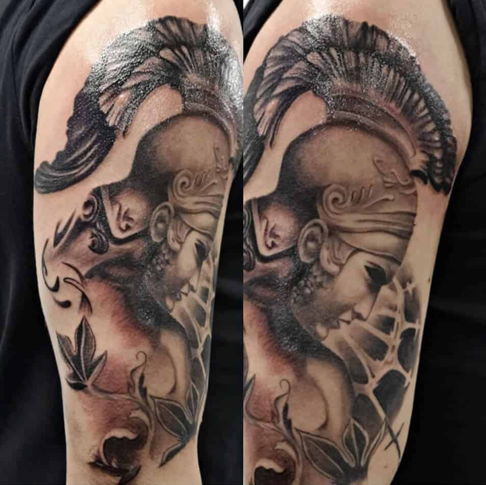 god of war tattoo on arm