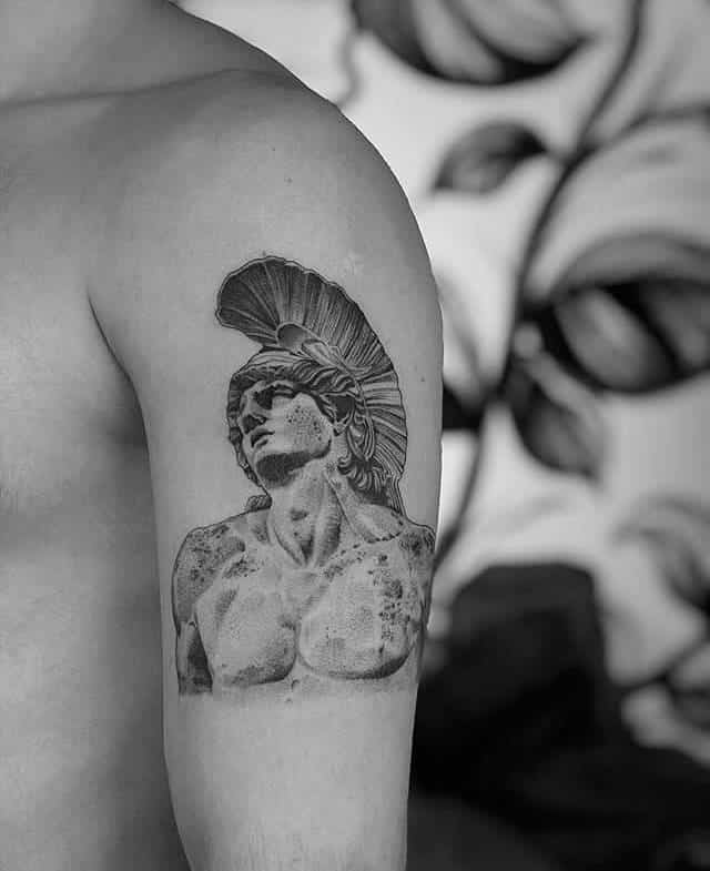 god of war tattoo on arm