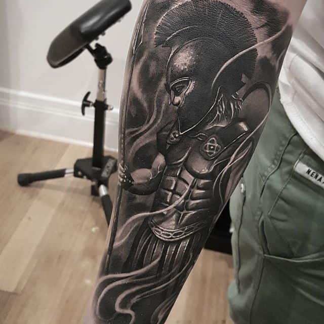 god of war tattoo on arm