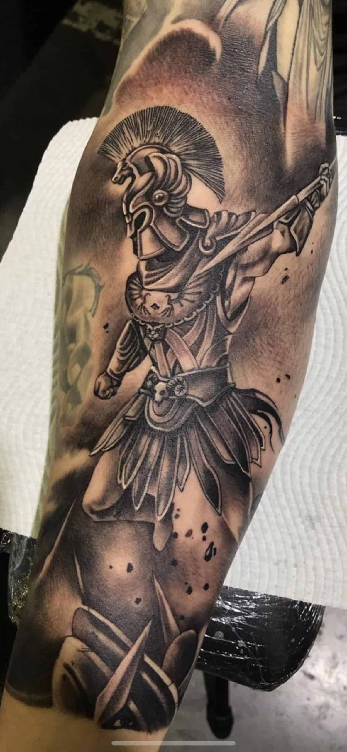 god of war sleeve tattoo