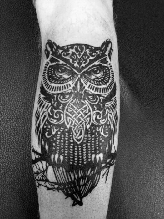 owl celtic tattoo