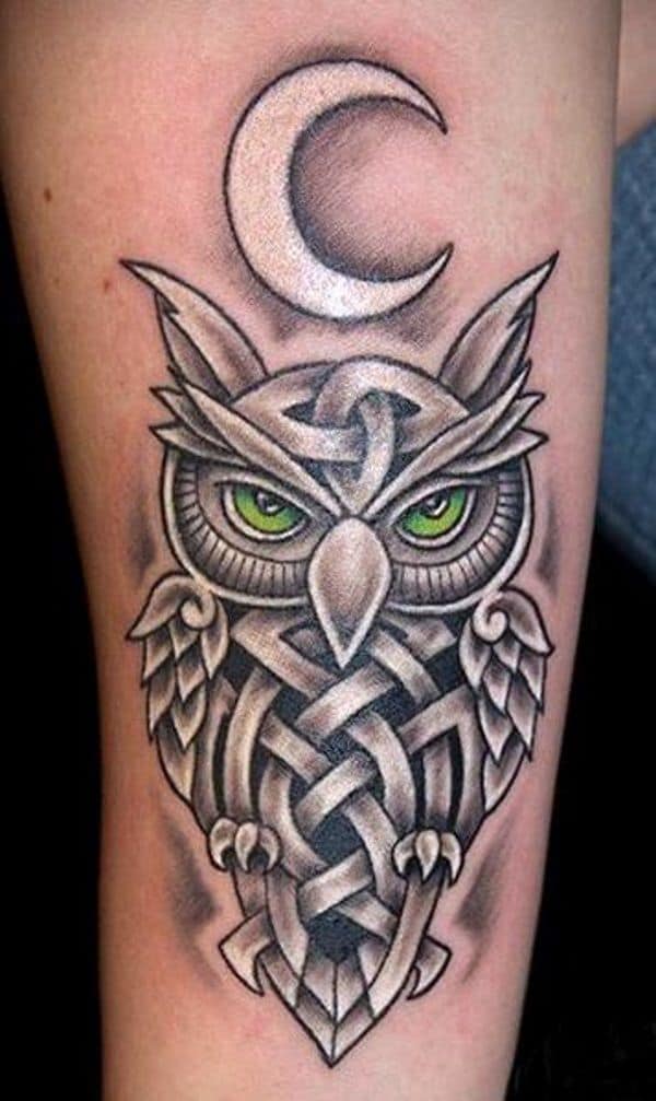 owl celtic tattoo