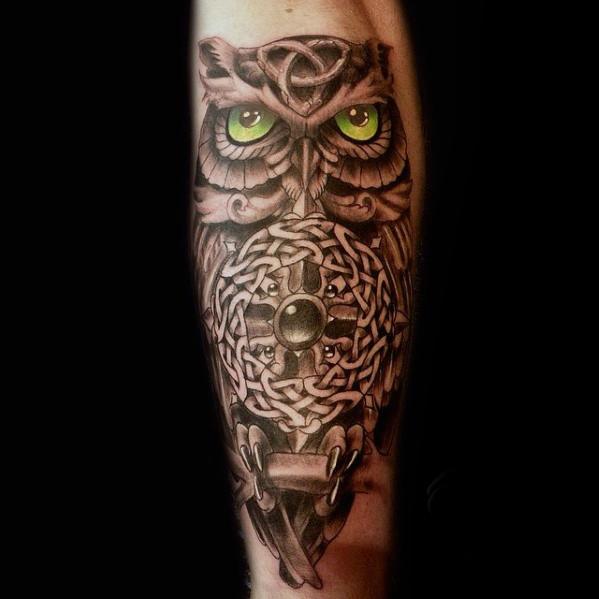 owl celtic tattoo