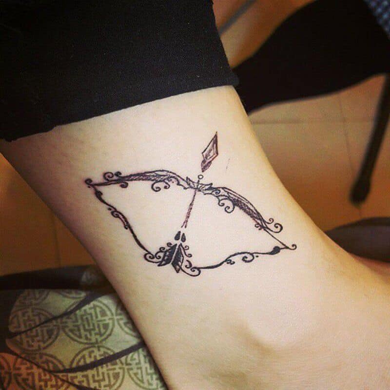 sagittarius ankle tattoo 4