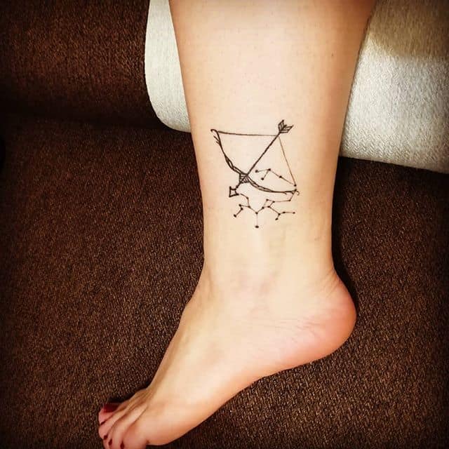 sagittarius ankle tattoo