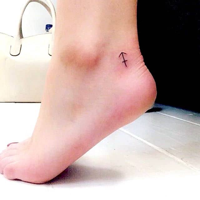 sagittarius ankle tattoo